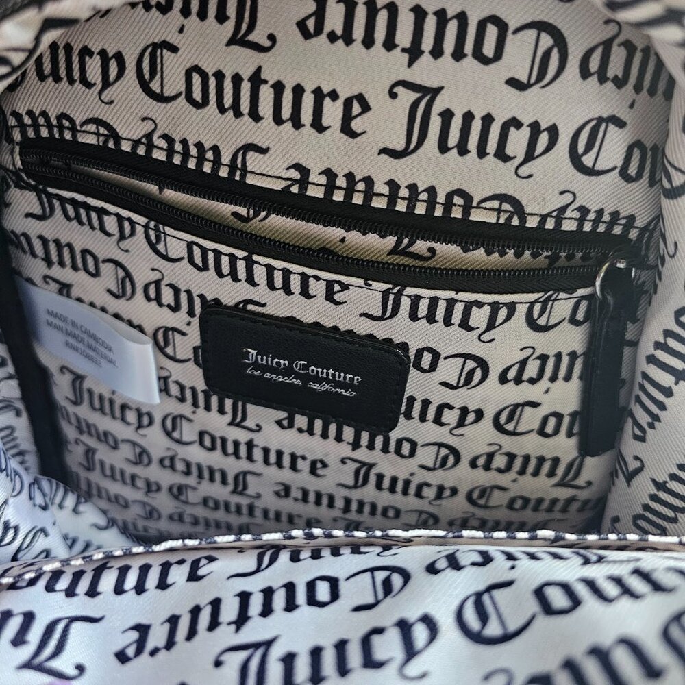 EUC JUICY COUTURE JC Embossed Small Black Backpack ๐๐ค - Picture 5 of 13